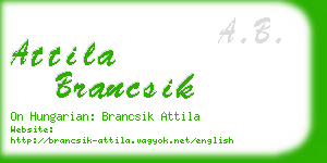 attila brancsik business card